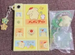 サンリオ ポムポムプリン クローバーストラップ タイルシール風ミニミラー