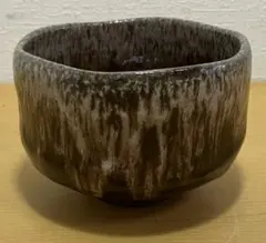 【抹茶茶碗】茶道具 茶碗 焦茶 抹茶 陶器 銘あり　焼物
