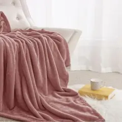 月末セール❣️ 毛布 ピンク 140×200ブランケット 静電気防止 ふわふわ