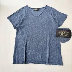 RRL ダブルアールエル Vネック　Tシャツ　カットソー　ブルーのサムネイル
