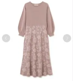 PROPORTION　ジャガードドッキングニットワンピース