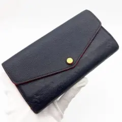【美品】ヴィトン アンプラント ポルトフォイユ サラ 長財布 マリーヌルージュ