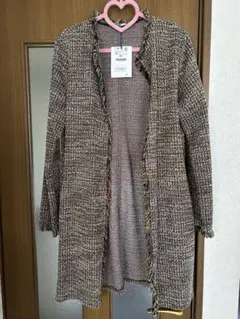 ZARA BASIC ツイードカーディガン