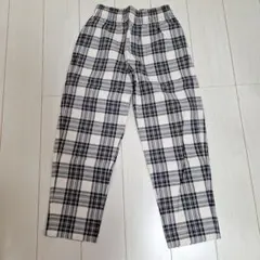 GU チェック柄 デニムシェフパンツ Sサイズ
