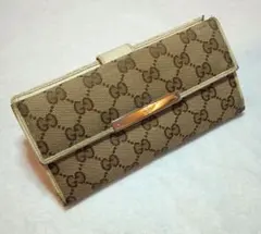 GUCCI グッチ　長財布　3つ折り財布　GGキャンバス