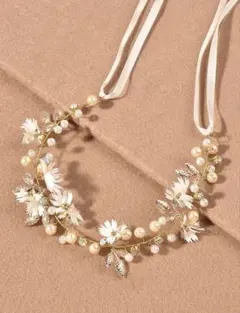 ヘッドドレス　カチューシャ　パール
