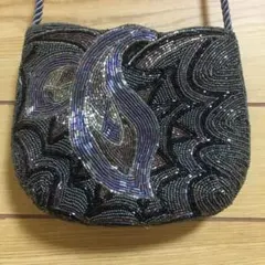総ビーズ刺繍ショルダーバッグ