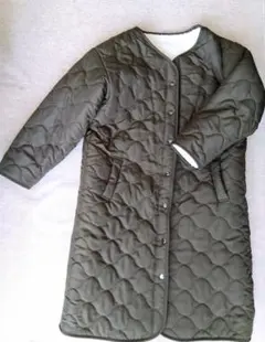 キルティングロングジャケット　リバーシブル