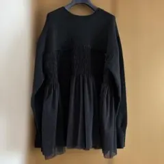 新品未使用ユナイテッドアローズ 黒チュールニットセーター　最終価格1/25迄出品