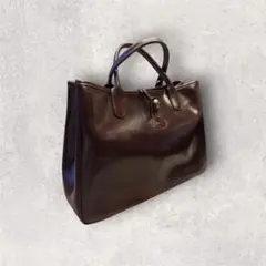 LONGCHAMP オールレザー ロゾ　トートバッグ　バーガンディのサムネイル