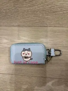 タイムセール！！ハチワレ キーケース ライトブルー