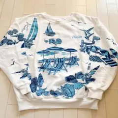 Florida フロリダ　ホワイトトレーナー　海デザイン