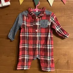 グリーンレーベル♡75cm チェックロンパース