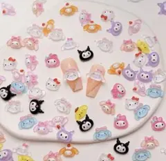 サンリオ　ネイルパーツ　ぷくぷく　立体　3D