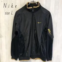 Nike　ナイキ　スウッシュ　刺繍ロゴ　ナイロンジャケット　古着　L