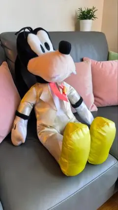 ミッキー&フレンズ　ステンドグラスホラーナイトBIGぬいぬるみ グーフィー