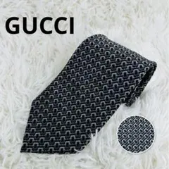 ✨美品 GUCCI グッチ ネクタイ ホースビット シルク 100％ ブラック系