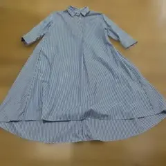 UNIQLO Sサイズ ストライプ Aライン シャツワンピース オーバーサイズ