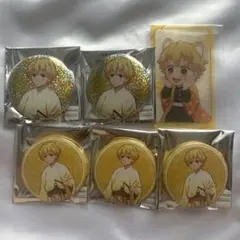 鬼滅の刃 我妻善逸 ナンジャタウン 缶バッジ5点 クリアカード1点