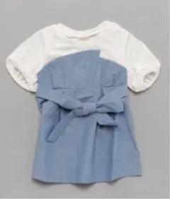 プティマイン ビスチェドッキング半袖ワンピース 110㎝