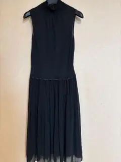 コムサイズム　黒ノースリーブロングワンピース　M COMME CA ISM