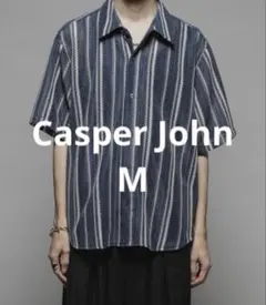Casper John レースシャツ 紺 M 春夏 シアー