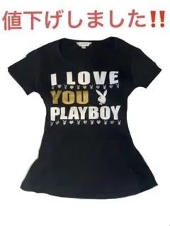 y2k プレイボーイ PLAYBOY 平成ピチT ブラック黒のサムネイル