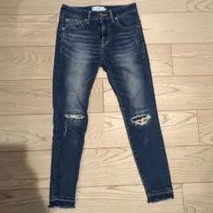 AZUL BY MOUSSY　ダメージ　スキニーデニム S ブルー　マウジー