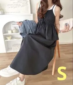 クラシカルエルフ フェイクレイヤードギャザーキャミワンピース