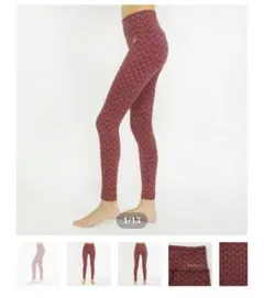 BEPATCH 幾何学模様 ハイウエスト ヨガパンツ