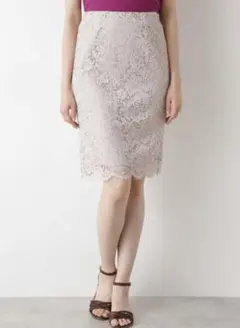 NATURAL BEAUTY BASIC/レースタイトスカート/スカート/S