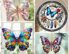 【3名様限り】人気の蝶々サンキャッチャー 4枚セット