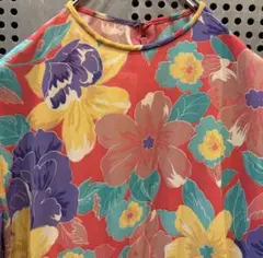 古着　ヴィンテージ　vintage ワンピース　デザインワンピース　花柄　USA