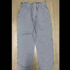 ストライプストレートデニム レディース ハイウエスト