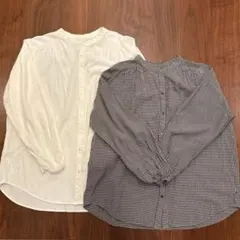 さらさらリラックスプリントブラウス2枚セット グローバルワーク