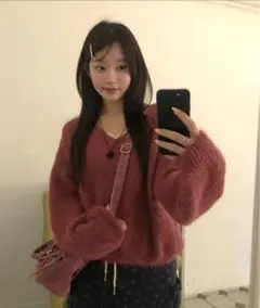 SONA アズキニット 韓国 Vネック