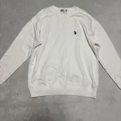 U.S. POLO ASSN. クルーネック スウェット ホワイト Mのサムネイル