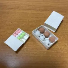 ミニチュアフード　三色団子　豆大福　黒糖饅頭