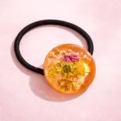 ハンドメイド ヘアゴム ドライフラワー レジン - メルカリ
