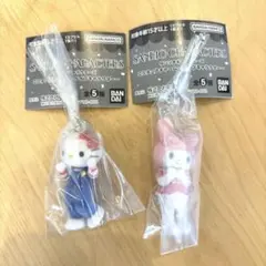 サンリオキャラクターズ　ミニチュアチャーム　ライブキャラクター　キティ　マイメロ