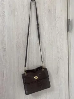 GRL 2wayクロコ柄バッグ ブラウン ショルダー