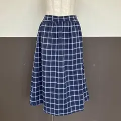 CHILD WOMAN スカート　チェック柄　ミモレ丈　Fのサムネイル