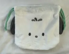 はぴだんぶい　ふわふわフェイス巾着 ポチャッコ