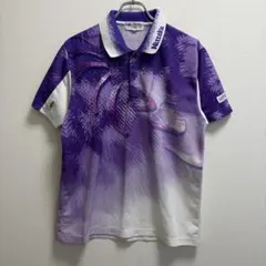 よ*ん様 ニッタク Nittaku 卓球 ゲームシャツ Oサイズ パープル×白