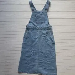 Mサイズ デニムサロペット 淡いブルー　スカート