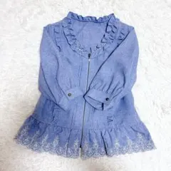 ☆*☆様 axes femme フリル レース ペプラム ジャケット 水色　刺繍のサムネイル