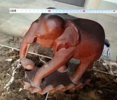 ☆木彫りの象の置物　アンティーク ③☆