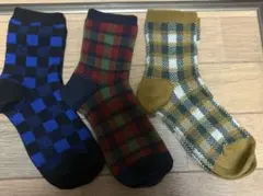 靴下屋レディース靴下まとめ売りチェック中古3足のサムネイル