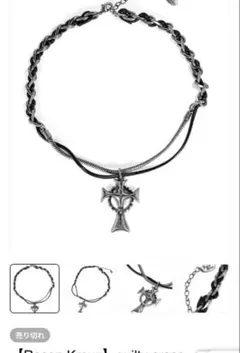 Rosen Kreuz】guilty cross leather choker - メルカリ