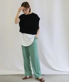 即日発送❗️セレクトモカ select moca ダブルタックテーパードパンツ